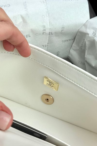 Chanel сумка-клатч з ланцюжком, біла SUM.NAT-17.2 фото