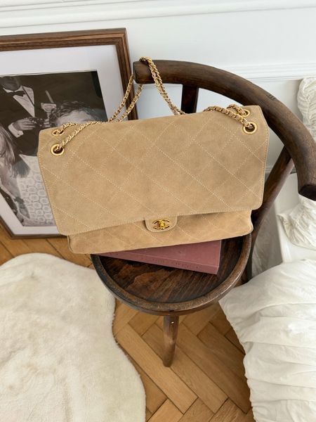 Chanel Maxi Flap Bag 38, бежева SUM.NAT-19.1 фото