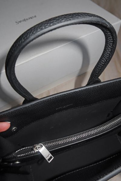 Шопер YSL зі срібною фурнітурою, чорна