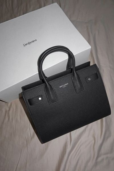 Шопер YSL зі срібною фурнітурою, чорна