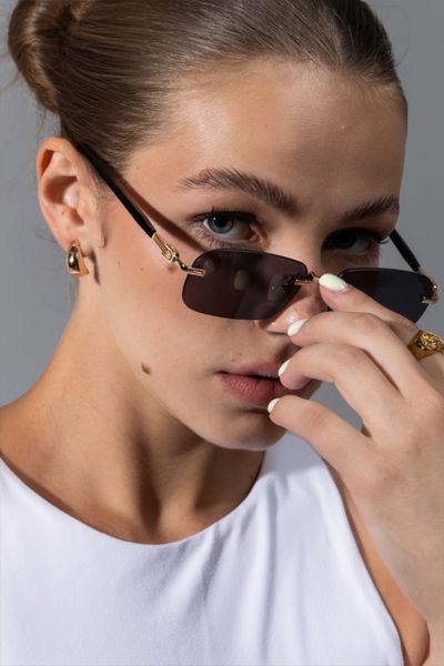 Окуляри прямокутні GUCCI, чорні OKU-9.1 фото