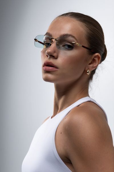 Окуляри прямокутні GUCCI, чорні OKU-9.1 фото