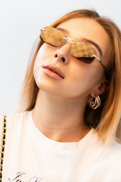 Окуляри прямокутні GUCCI, чорні OKU-9.1 фото