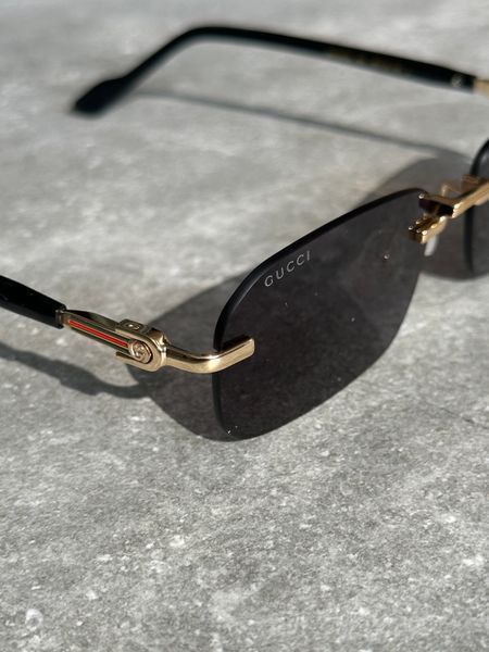 Окуляри прямокутні GUCCI, чорні OKU-9.1 фото