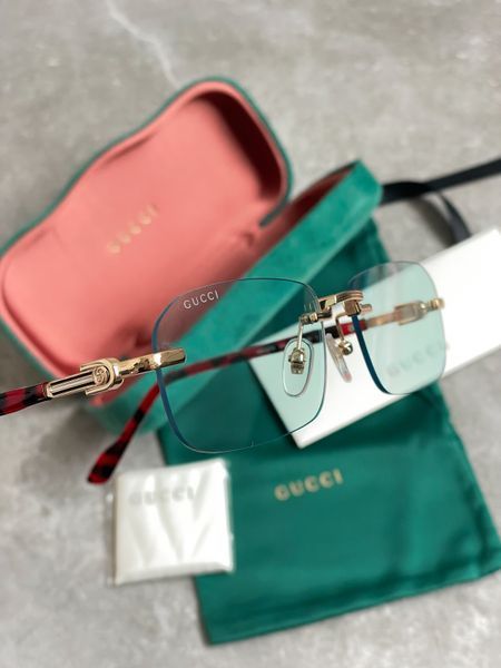 Окуляри прямокутні GUCCI, чорні OKU-9.1 фото