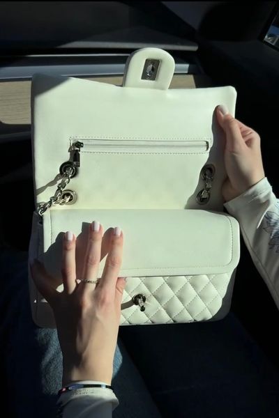 CHANTELLE MEDIUM BAG зі срібною фурнітурою, біла SUM.ECO-34.0.2 фото