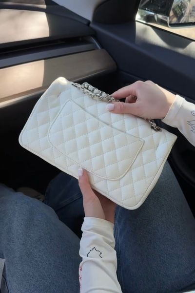 CHANTELLE MEDIUM BAG зі срібною фурнітурою, біла SUM.ECO-34.0.2 фото